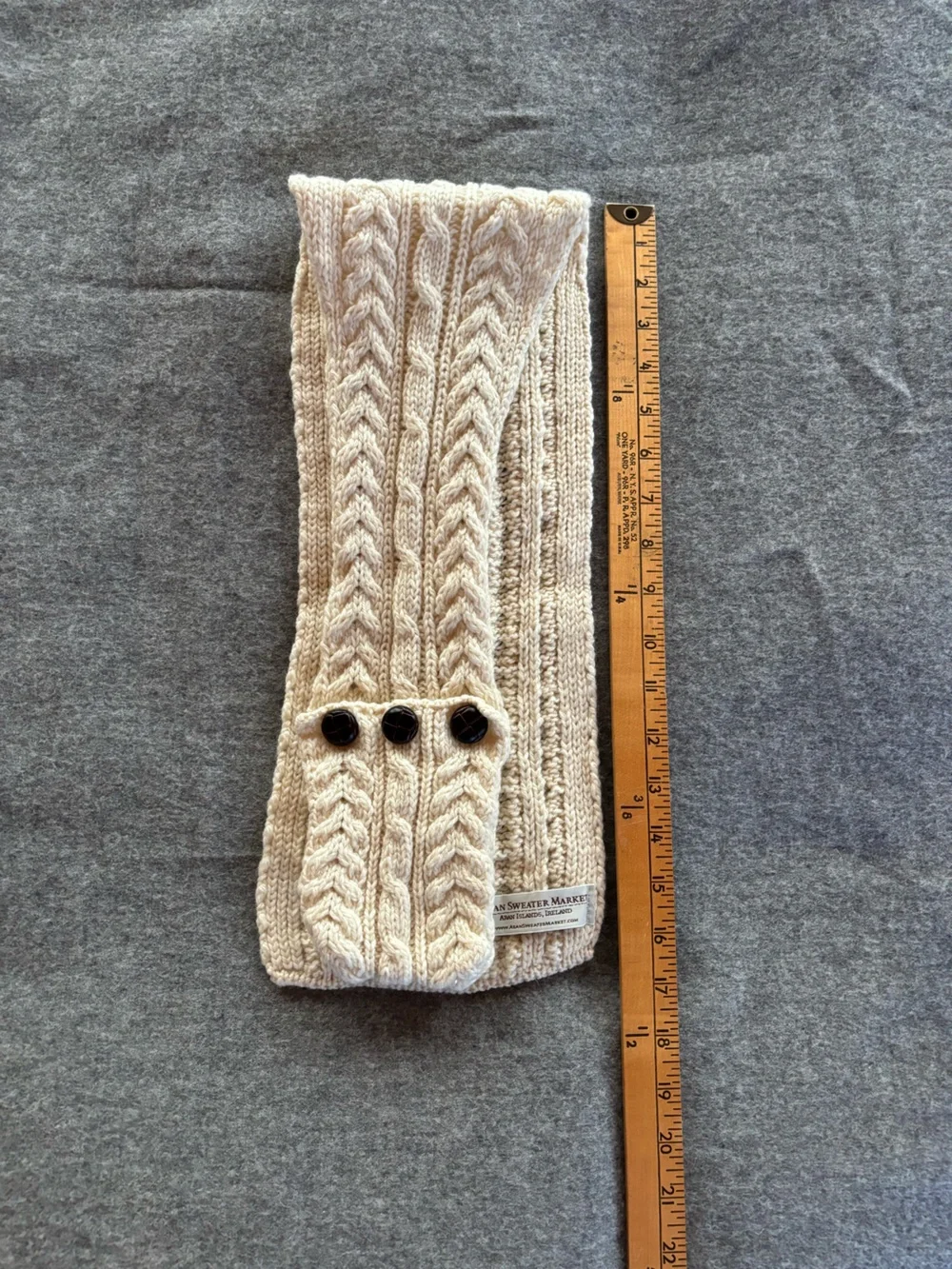 Aran Irish Merino Scarf